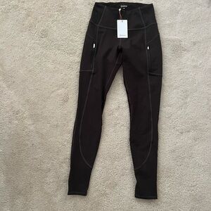 Quince Espresso High-Waisted Thermal Leggings